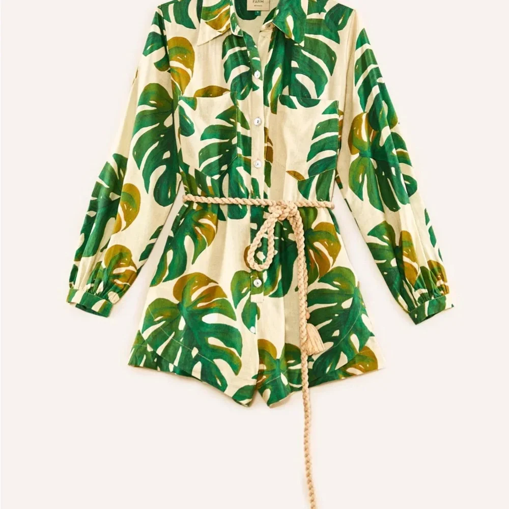 FARM Rio Tropical Leaf Print Jumpsuit - Picture 5 of 11